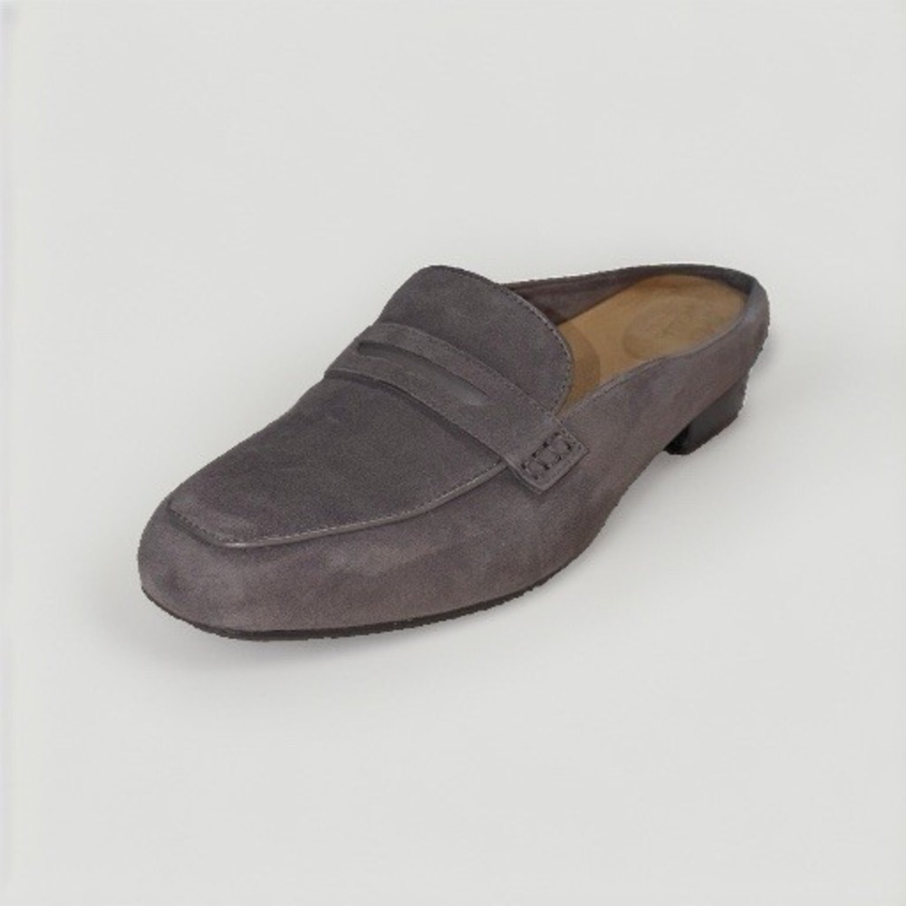 Clarks Women's Keesha Donna Dark Gray Suede Slip-On Mules Woman's Size 11 Wide